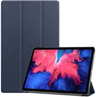 Trifold Bookcase Lenovo Tab P11 tablethoes - Donkerblauw