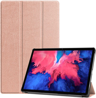 Trifold Bookcase Lenovo Tab P11 tablethoes - Rosé Goud