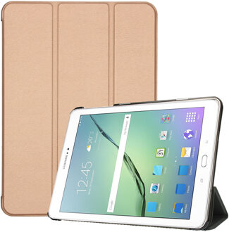 Trifold Bookcase Samsung Galaxy Tab S2 9.7 tablethoes - Goud