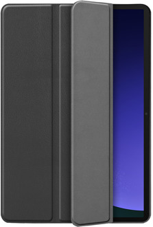 TriFold Hoes met Auto Slaap/Wake geschikt voor Samsung Galaxy Tab S9+ / S9 FE+ - Zwart