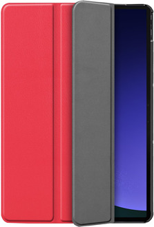 TriFold Hoes met Auto Slaap/Wake geschikt voor Samsung Galaxy Tab S9 / S9 FE - Rood