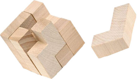 Trikesnats houten puzzel Bruin/groen - One size