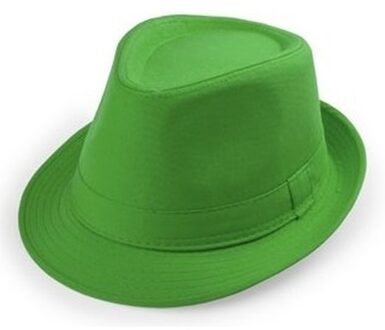 Trilby hoed groen verkleed accessoire 57 cm - Verkleedhoofddeksels