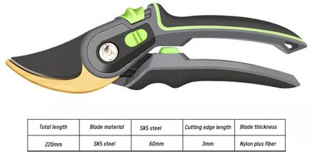 Trim Tuinbouw Hand Snoeischaar Cut Secateur Struik Tuin Plant Enten Snoeischaar Schaar Tool Aambeeld Tak Shear Boomgaard Goud