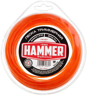 Trimmer line Hammer 216-827 1.6mm 15m hex in blister