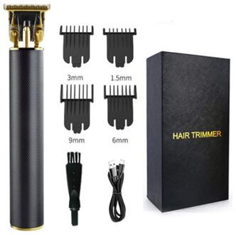 Trimmer Voor Mannen Tondeuse Elektrische Cutter Maaier Baard Scheerapparaat Haircut Machine Kapsel Professionele Snijden Barbershop Usb zwart