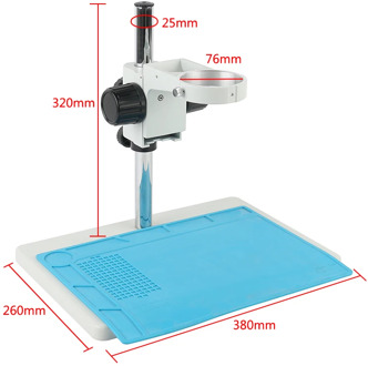 Trinocular Microscope Big Size Adjustable Boom Table Working Stand Holder + 76mm Ring Holder + Multi-axis Adjustable Metal Arm