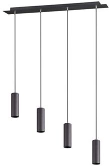 TRIO Industriële Hanglamp Marley - Metaal - Zwart
