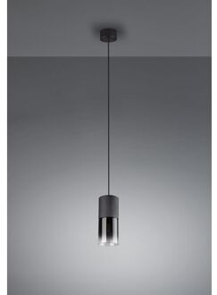 TRIO Industriële Hanglamp Robin - Metaal - Zwart