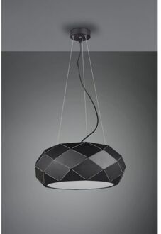TRIO Industriële Hanglamp Zandor - Metaal - Zwart
