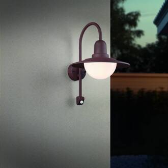 Trio International Muurlamp roestbruin Norman met bewegingssensor 207269124