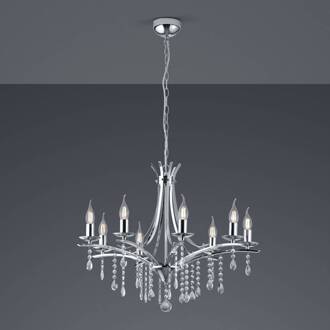 TRIO Kroonluchter Lucerna Chrome Ø 68 cm Zilver