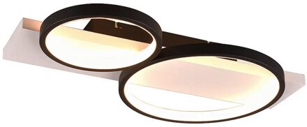 Trio leuchten Plafondlamp Medera 2 lichts L 54 cm wit zwart