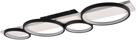 Trio leuchten Plafondlamp Medera 4 lichts L 100 cm wit zwart