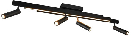 Trio leuchten Plafondlamp Zeno 4 lichts L 85 - 133 cm zwart