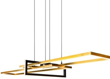 TRIO Moderne Hanglamp Salinas - Metaal - Messing - Led - Hoogte Verstelbaar - Dimbaar - Led Hanglampen