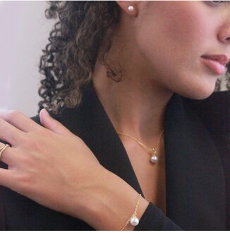 Trio Parelmoer sets - Oostenrijkse parel van zeer hoge kwaliteit Wit & Goud