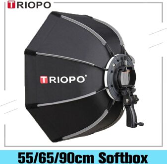 Triopo 55Cm 65Cm 90Cm Speedlite Draagbare Octagon Umbrella Softbox Outdoor Flash Soft Box Voor Canon Godox