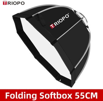 Triopo K55 55cm Foto Bowens Mount Draagbare Octagon Paraplu Outdoor SoftBox met Draagtas voor Studio Flash Softbox