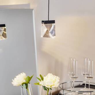 Tripla LED hanglamp kristal antraciet transparant, antraciet