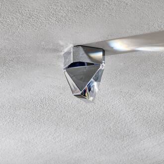 Tripla - LED kristal-plafondlamp, alu gepolijst aluminium, helder