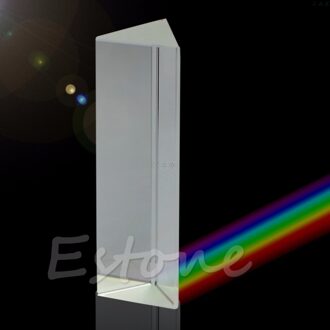 Triple Driehoekig Prism Optical Glass Natuurkunde Onderwijs Lichtspectrum 10 Cm 4 "M10