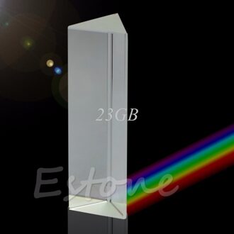 Triple Driehoekig Prism Optical Glass Natuurkunde Onderwijs Lichtspectrum 10Cm 4 "M10