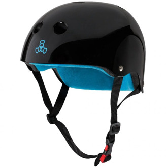 Triple Eight The Certified Sweatsaver Helmet Glossy Black - Skate Helm