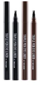 Triple Pen Eye Liner - 2 Colors #02 Triple Brown