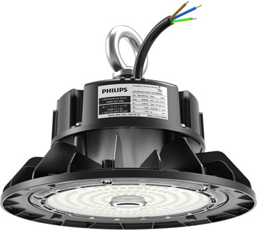 Triton - LED High Bay - 100 watt 17.500 lumen - 175lm/W - Samsung LED's - 4000K neutraal wit - IP65 waterdicht - IK09 - 1-10V dimbaar - Met Philips Driver - Ra80 Zwart