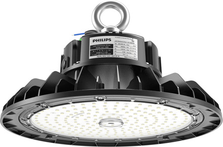 Triton - LED High Bay - 200 Watt 35.000 Lumen - 175lm/W - Samsung LED's - 4000K Neutraal wit - IP65 Waterdicht - IK09 - 1-10V Dimbaar - met Philips Driver - Ra80 Zwart