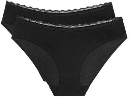 Triumph 2 stuks Feel Of Cotton Tai Brief * Actie * Zwart,Wit - 36,38,40,42,44,46,48