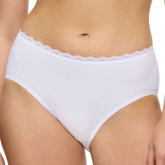Triumph Feel Of Cotton Midi Brief * Actie * Zwart,Wit - 36,38,40,42,44,46,48