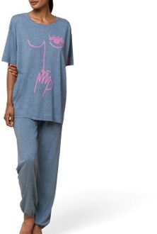 Triumph Shortsleeve Pyjamas * Actie * Roze,Versch.kleure/Patroon,Blauw - 36