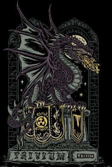Trivium Dragon Hoodie - Black - S Zwart