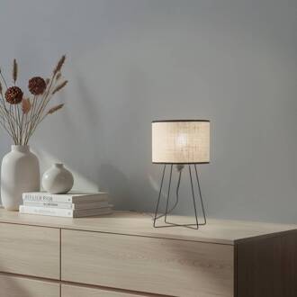 Trixi tafellamp met draadframe bruin/zwart, stof bruin, zwart