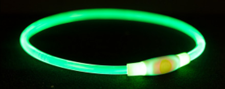 Trixie Halsband Usb Flash Light Lichtgevend Oplaadbaar Groen