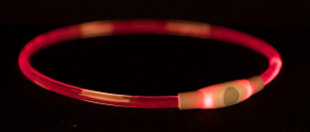 Trixie Hondenhalsband Flash Light 63 Cm Transparant 2-delig