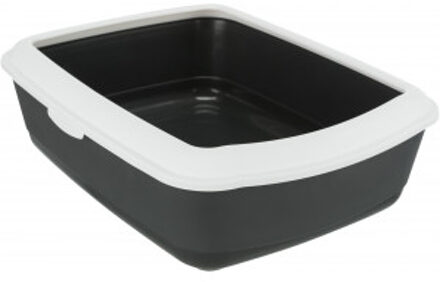 Trixie Kattenbak met rand Donkergrijs