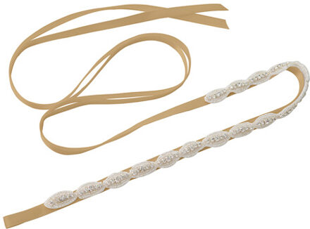 Trixy S102 Riem Voor Vrouwen Trouwjurken Sash Riem Hoofdband Patch Fabriek Direct Bruids Riem Kralen Applique champagne