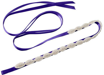 Trixy S102 Riem Voor Vrouwen Trouwjurken Sash Riem Hoofdband Patch Fabriek Direct Bruids Riem Kralen Applique paars