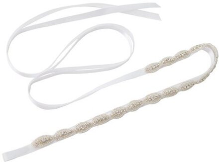Trixy S102 Riem Voor Vrouwen Trouwjurken Sash Riem Hoofdband Patch Fabriek Direct Bruids Riem Kralen Applique wit