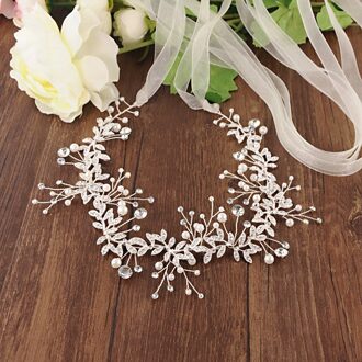 Trixy SH233-S Bruiloft Riem Strass Riem Diamant Jurk Riem Luxe Kristal Riem Zilveren Diamant Riem Voor Vrouwen Riem ivoor organza