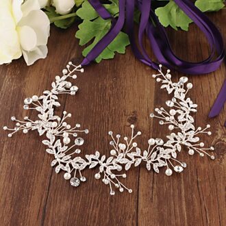 Trixy SH233-S Bruiloft Riem Strass Riem Diamant Jurk Riem Luxe Kristal Riem Zilveren Diamant Riem Voor Vrouwen Riem paars