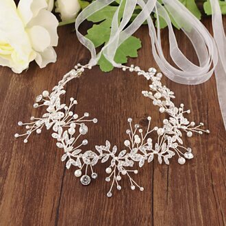 Trixy SH233-S Bruiloft Riem Strass Riem Diamant Jurk Riem Luxe Kristal Riem Zilveren Diamant Riem Voor Vrouwen Riem wit organza