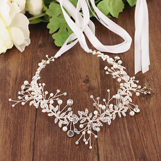 Trixy SH233-S Bruiloft Riem Strass Riem Diamant Jurk Riem Luxe Kristal Riem Zilveren Diamant Riem Voor Vrouwen Riem wit