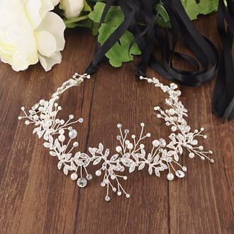 Trixy SH233-S Bruiloft Riem Strass Riem Diamant Jurk Riem Luxe Kristal Riem Zilveren Diamant Riem Voor Vrouwen Riem zwart