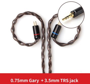 Trn Kabel T4 8 Core Occ Koperen Kabel 2PIN  Mmcx Kabel Connectors Verbeterde Draad Oortelefoon Kabel Voor Trn V90 vx BA5 V20 V30 ST1 V80 2PIN 0.75 3.5MM