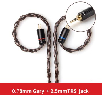 Trn Kabel T4 8 Core Occ Koperen Kabel 2PIN  Mmcx Kabel Connectors Verbeterde Draad Oortelefoon Kabel Voor Trn V90 vx BA5 V20 V30 ST1 V80 2PIN 0.78 2.5MM