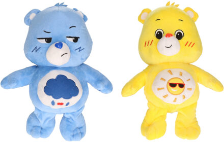 Troetelbeertjes Set van 2 Troetelbeertjes blauw en geel 28 cm